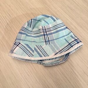 Janie + Jack Plaid Blue baby Bucket Hat 0-3M